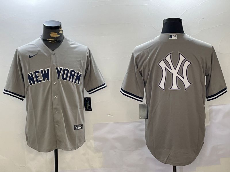Men New York Yankees Blank Grey Game 2024 Nike MLB Jersey style 102712->new york yankees->MLB Jersey